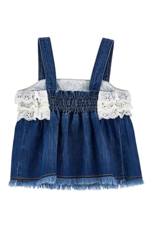 Denim Top with Trimmings PHILOSOPHY KIDS | I9G30170330062